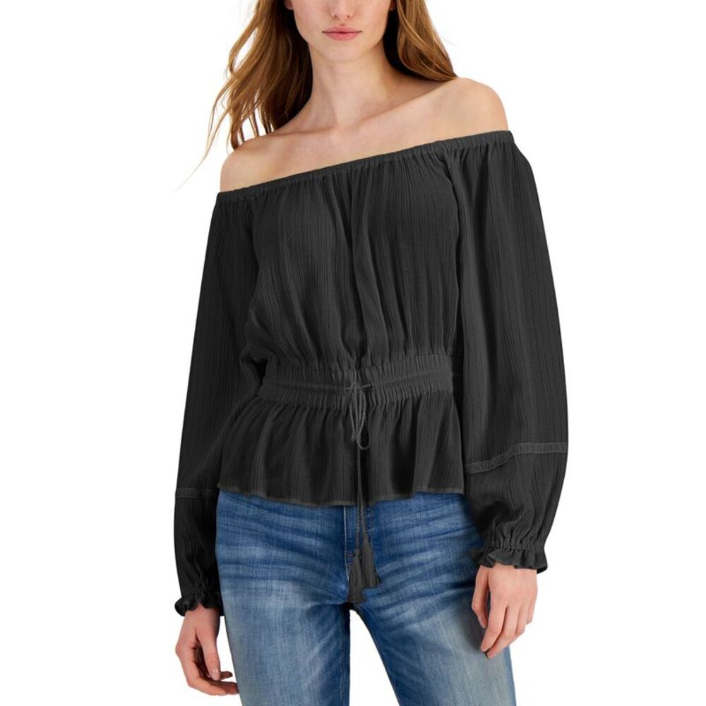 INC International Concepts Womens Metallic Detail Top